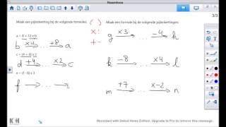 Wiskunde: Pijlenketting bij een formule maken en andersom