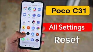 How to Reset Settings on Poco C31 | Poco C31 me Phone Settings Reset Kaise Kare