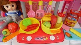 Baby doll kitchen food cooking and mart toys Baby Doli play