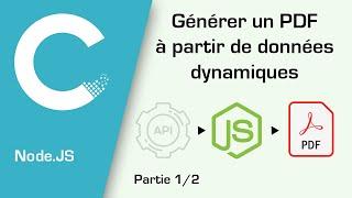 Générer un PDF en Node.JS avec des données dynamiques - Partie 1/2