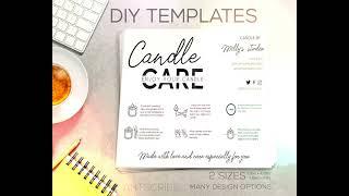 Editable Candle Care Card | Downloadable Care Card Template | Candle Safety Card Design | Care Card