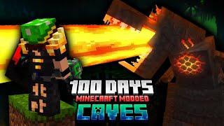 I Survived 100 days in MODDED Minecraft CAVES ONLY...