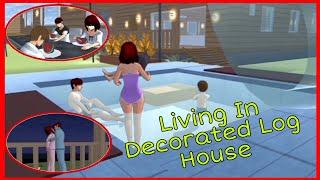 Living In Decorated Log House || SAKURA SCHOOL SIMULATOR