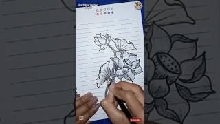 how to draw lotus flower arts️️🪷🪷🪷🪷