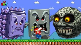 New Super Mario Bros. Wii?? - What if Mario Beat The Whomp, Majora's Moon & Thwomp | Game Animation