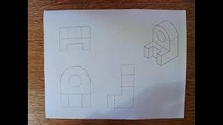 Sketching Dimensioned Multiview Drawing Example
