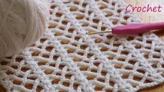 УЗОР легкий в вязании ВСЕГО ДВА РЯДА!!!  Вязание крючком для начинающих SUPER EASY Pattern Crochet