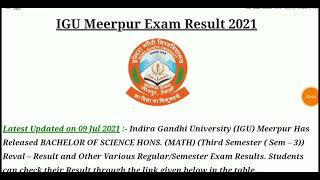 IGU university exam results update 2021!!