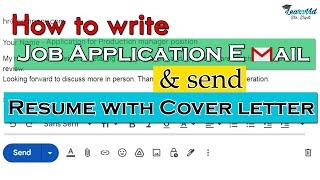 How to write Email for Job and attach resume & cover letter || LearnVid Dr. Dipti