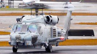 MH-60R NAVY Helicopter: Startup,UP-CLOSE Close taxi and takeoff