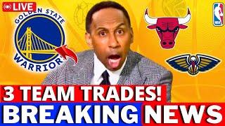 CONFIRMED NOW! UNBELIEVABLE 3-TEAM NBA TRADE! WARRIORS, BULLS, AND PELICANS CONFIRMED! WARRIORS NEWS