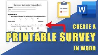 [TUTORIAL] Create a Printable SURVEY or QUESTIONAIRE in Microsoft WORD (easily!)