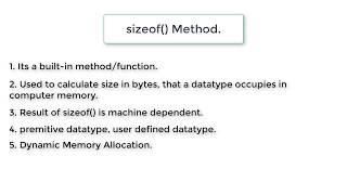 Sizeof Operator in C Programming Language