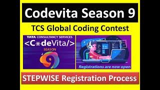 TCS CODEVITA SEASON 9 - STEP BY STEP REGISTRATION PROCESS