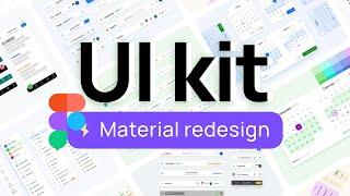 Material—X presentation. Design system UI kit for Figma beyond material design.