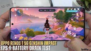 Oppo Reno8 T 5G Genshin Impact Gaming test | Snapdragon 695, 120Hz Display