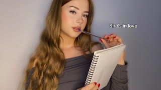 ASMR | girl in the back of class has a BIG crush on you pt 2 (role play)