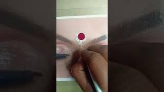 bridal bindi design ️#shortsvideo