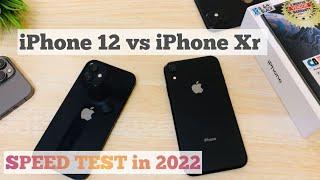 iPhoneXr vs iPhone12 SPEED TEST in 2022 | A12 vs A14 bionic chip | Hindi