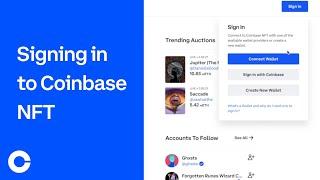 Signing in to Coinbase NFT