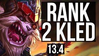 KLED vs KENNEN (TOP) | Rank 2 Kled, 14/2/9, Legendary, 500+ games | KR Challenger | 13.4