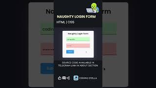 Naughty Login Form  Smart Submit Button  #htmlcss #shorts