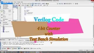 Verilog code of Counter Design and Test bench Simulation