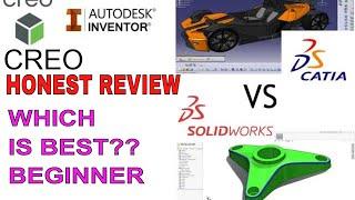 CATIA VS CREO VS SOLIDWORKS VS AUTODESK INVENTOR .Which is the Best Cad Design 3D CADSoftware.