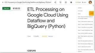 [2023] ETL Processing on Google Cloud Using Dataflow and BigQuery Python GSP290