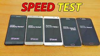 Samsung Galaxy Note 7 vs Note 5 vs Note 4 vs Note 3 vs Note 2 - Speed Test! (4K)