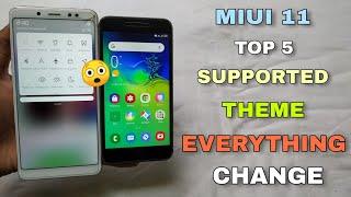 MIUI 11 Top 5 Supported Themes | Status Bar Change | New Icons