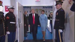 President Donald Trump arrives at White House