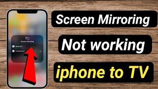 How to fix screen mirroring not working iphone to TV // iphone screen mirroring not working