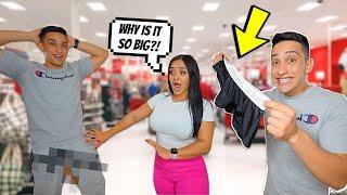 Wearing BRlCK Enhancing Underwear In Public To See How My Girlfriend Reacts!!