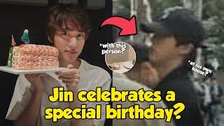 Jin 'Seen' in someone's post, Celebrating an intimate birthday together at Jin's house?!