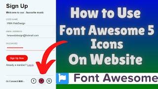 How to Use Font Awesome Icons in HTML | Using Font Awesome 5 Icons on Web Page