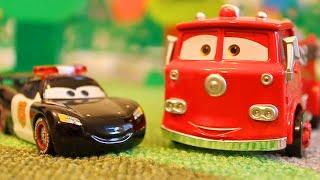 Cars Lightning Mcqueen Police Car Fire in the Forest