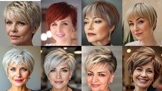 Elegant Natural Older Women Over 50 & 60 The Most Faminine Short Hairstyles of this Year #pixie