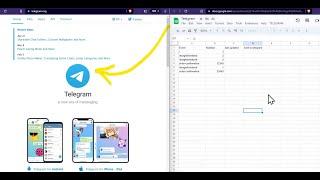 How to integrate Telegram and google sheets 2023.