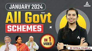 All Govt Schemes In 1 video | January ESI Current Affairs 2024 | By Ritika Chawla