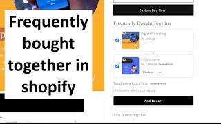 How to add frequently bought together in shopify