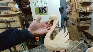 Hais Şerit Testere ( 3D KUĞU HEYKELİ YAPIMI) 3D swan statue #wooden