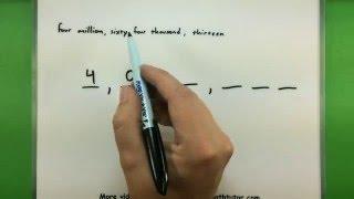 Basic Math - Writing the value of a number numerically