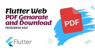 Flutter Web PDF Generate and Download