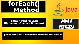 6. Java 8 forEach method | forEach method in java 8 | forEach() method implementation in java 8