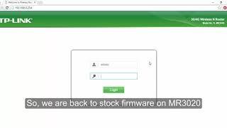 Restore MR3020 Stock Firmware from OpenWRT