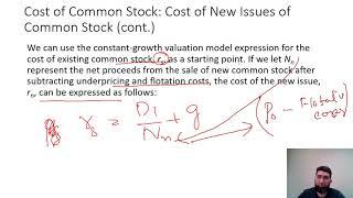 The Cost of Capital - Cost of Preferred and Common Stock, and WACC