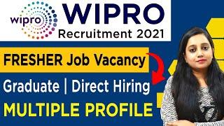 Wipro Recruitment 2021 | Wipro Jobs For Freshers 2021 |Fresher Jobs| Wipro off campus drive for 2021