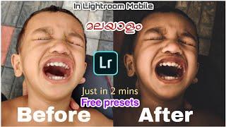 Editing is so simple Now |How to edit pic using presets in lightroom | Malayalam tutorial