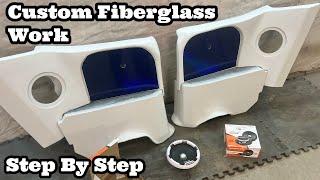 How To Make Custom Fiberglass Kick Panels - Door Speaker Pods - STEP BY STEP TUTORIAL - Body Parts